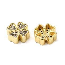 Rack Plating Brass Micro Pave Cubic Zirconia Beads&nbsp;KK-K377-16G