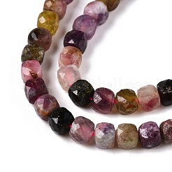 Natural Multicolor Tourmaline Beads Strands&nbsp;G-N342-109B