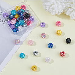 72Pcs 12 Colors Resin Rhinestone Beads&nbsp;RESI-DC0001-37