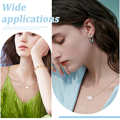 4Pcs Brass Enamel Trumpet Pendant Necklaces for Women&nbsp;NJEW-PH0001-58G