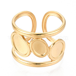 304 Stainless Steel Cuff Ring Components&nbsp;STAS-T066-65G