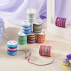 9 Rolls 9 Colors Segment Dyed Polyester Thread&nbsp;NWIR-TA0001-37A