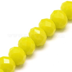 Opaque Solid Color Crystal Glass Rondelle Beads Strands&nbsp;LS-EGLA-F049A-06