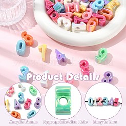 50Pcs 10 Styles Opaque UV Plating Acrylic Beads&nbsp;PACR-CJ0001-49