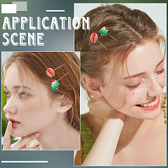 80Pcs Alloy Hair Bobby Pin Cabochon Settings&nbsp;FIND-SC0021-62