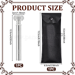 Brass Christian Pocket Holy Water Sprinkler with PU Leather Case&nbsp;FIND-WH0366-382P