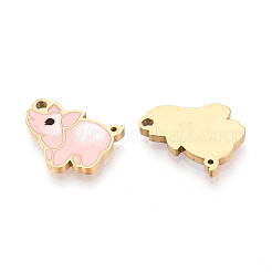 304 Stainless Steel & Enamel Pig Pendants&nbsp;STAS-T073-18G