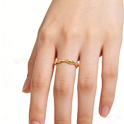 Irregular Wave 304 Stainless Steel Finger Rings for Women&nbsp;ZK2917-1