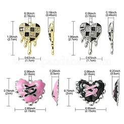 8Pcs 4 Style Valentine's Day Alloy Enamel Pendants&nbsp;FIND-FS0001-90