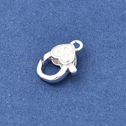 Heart Brass Lobster Claw Clasps&nbsp;KK-Z147-16S