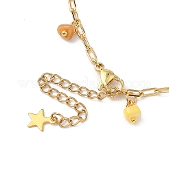 Natural Dyed Freshwater Shell Charm Bracelets&nbsp;BJEW-JB12314