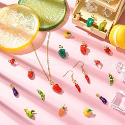 20Pcs 10 Styles Alloy Enamel Pendants&nbsp;ENAM-CJ0007-20