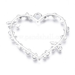 Rack Plating Alloy Open Back Bezel Pendants&nbsp;PALLOY-Q351-67S-FF