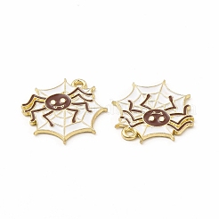 Rack Plating Halloween Alloy Enamel Pendants&nbsp;FIND-G054-16LG-02