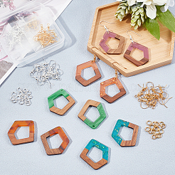 DIY Walnut Wooden Dangle Earring Making Kits&nbsp;DIY-OC0006-67