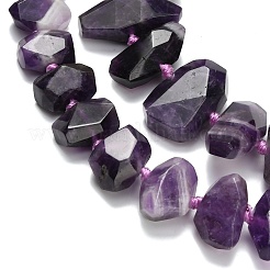 Natural Amethyst Graduated Beads Strands&nbsp;G-L642-D02-01