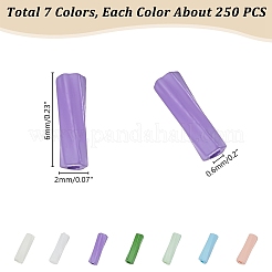 70G 7 Colors Opaque Colours Glass Twist Bugle Beads&nbsp;GLAA-PH0003-70