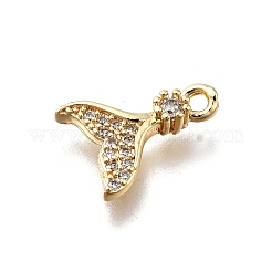 Brass Micro Pave Cubic Zirconia Pendants&nbsp;KK-D312-12G