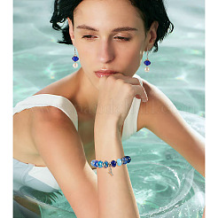 60Pcs 12 Colors Blue Color Theme Glass European Beads&nbsp;GPDL-TA0001-10