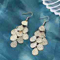 Brass Dangle Earrings&nbsp;EJEW-B157-02E-G