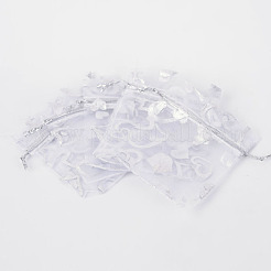 Heart Printed Organza Bags&nbsp;OP-R022-7x9-03
