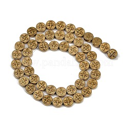 Electroplated Synthetic Non-magnetic Hematite Beads Strands&nbsp;G-K375-B02-07