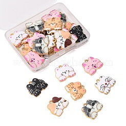 35Pcs 7 Colors Alloy Enamel Pendants&nbsp;ENAM-CJ0002-67