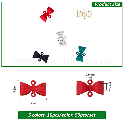50Pcs 5 Colors Zinc Alloy Connector Charms&nbsp;FIND-FH0010-18