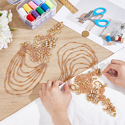 1Pair Rhinestone Sewing Ornaments&nbsp;DIY-NB0014-65A