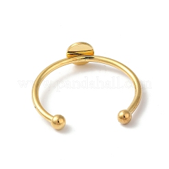 Adjustable 304 Stainless Steel Finger Rings Components&nbsp;STAS-K278-04A-G