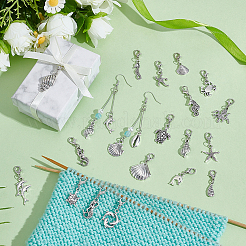 48Pcs 24 Styles Sea Animal Alloy Pendant Decoration&nbsp;HJEW-GA00033