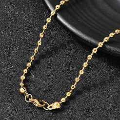 3MM 304 Stainless Steel Ball Chain Necklaces for Women&nbsp;NJEW-B134-09B-G