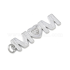 Brass Micro Pave Cubic Zirconia Pendants&nbsp;KK-P339-10P