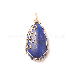 Natural Mixed Stone Copper Wire Wrapped Pendants&nbsp;PALLOY-JF02016