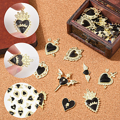 20Pcs 10 Styles Alloy Enamel Gothic Style Pendants&nbsp;PALLOY-SC0004-45C
