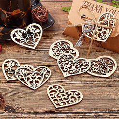 Undyed Wood Pendants&nbsp;WOOD-I004-35