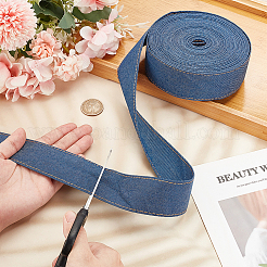 Synthetic Cotton Denim Ribbons for Bow Making&nbsp;SRIB-WH0011-270E