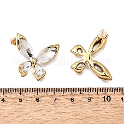 304 Stainless Steel Pave Cubic Zirconia Stud Earrings for Women&nbsp;EJEW-A164-01G