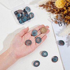 18Pcs 1-Hole Alloy Shank Buttons&nbsp;BUTT-GF0004-19B