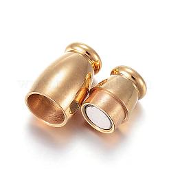304 Stainless Steel Magnetic Clasps with Glue-in Ends&nbsp;STAS-F108-11G