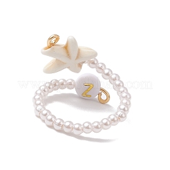 Synthetic Turquoise Adjustable Open Cuff Ring&nbsp;RJEW-JR00883