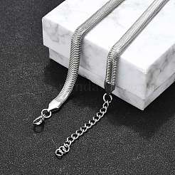 Non-Tarnish 304 Stainless Steel Herringbone Chains Necklaces&nbsp;NJEW-G340-03P