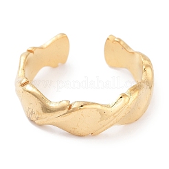 304 Stainless Steel Open Cuff Rings for Women&nbsp;RJEW-K273-14G