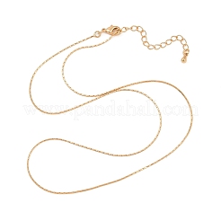0.7MM Brass Boston Link Chain Necklaces for Women&nbsp;NJEW-Q351-02G