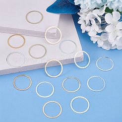 24Pcs 2 Colors Brass Linking Rings&nbsp;KK-BC0012-91