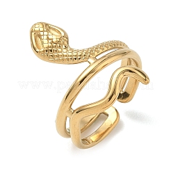 304 Stainless Steel Cuff Open Rings for Women&nbsp;RJEW-L341-01B-G