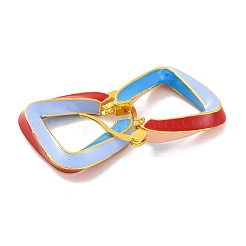 Brass & Enamel Hoop Earrings for Women&nbsp;EJEW-U015-17A-G