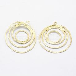 Brass Pendants&nbsp;KK-F721-040C-RS