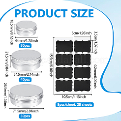 120Pcs 3 Styles Round Aluminium Tin Cans&nbsp;CON-WA0001-14