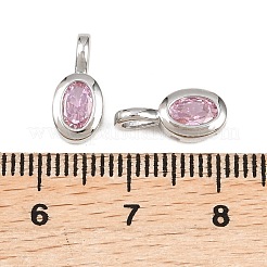 Brass Micro Pave Cubic Zirconia Pendants&nbsp;KK-H263-01P